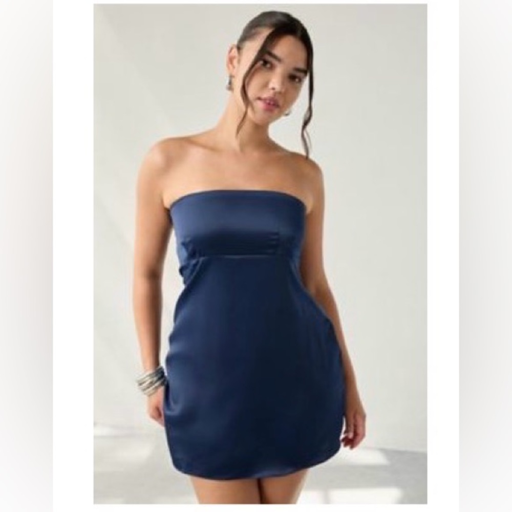 Urban Outfitters Strapless Midnight Blue Dress
